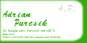 adrian purcsik business card